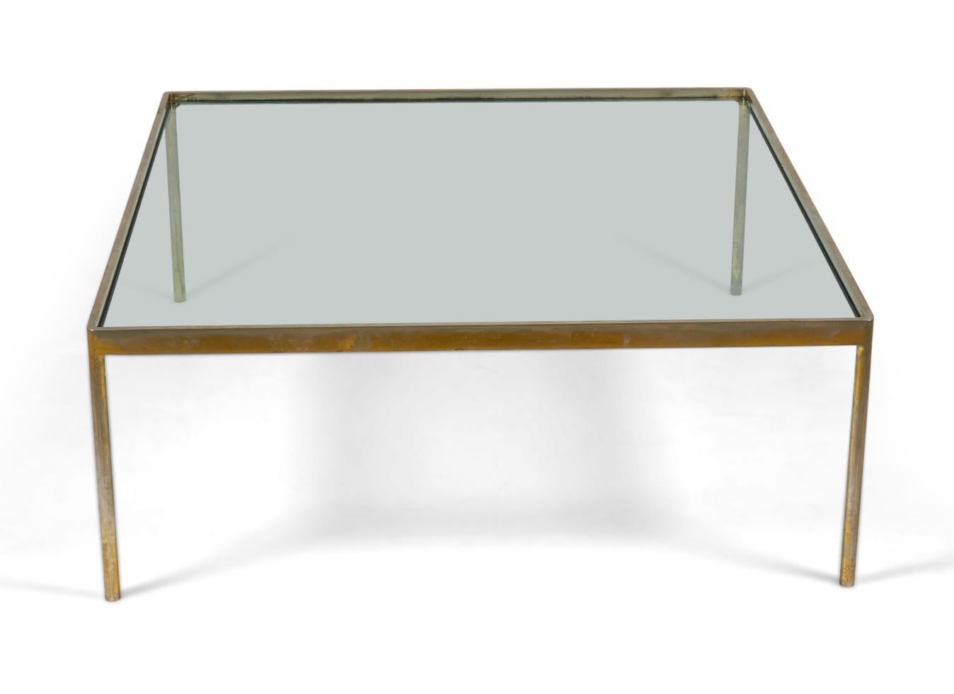 American Kibrel S. Terry for Scope Reductive Square Nickel Cocktail / Coffee Table For Sale