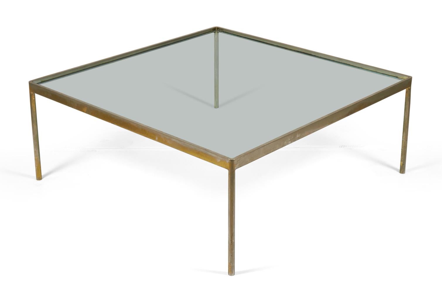Kibrel S. Terry for Scope Reductive Square Nickel Cocktail / Coffee Table In Good Condition For Sale In New York, NY