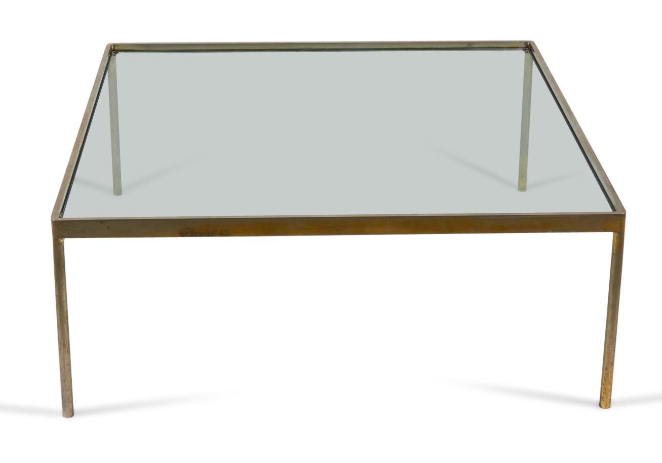 20th Century Kibrel S. Terry for Scope Reductive Square Nickel Cocktail / Coffee Table For Sale