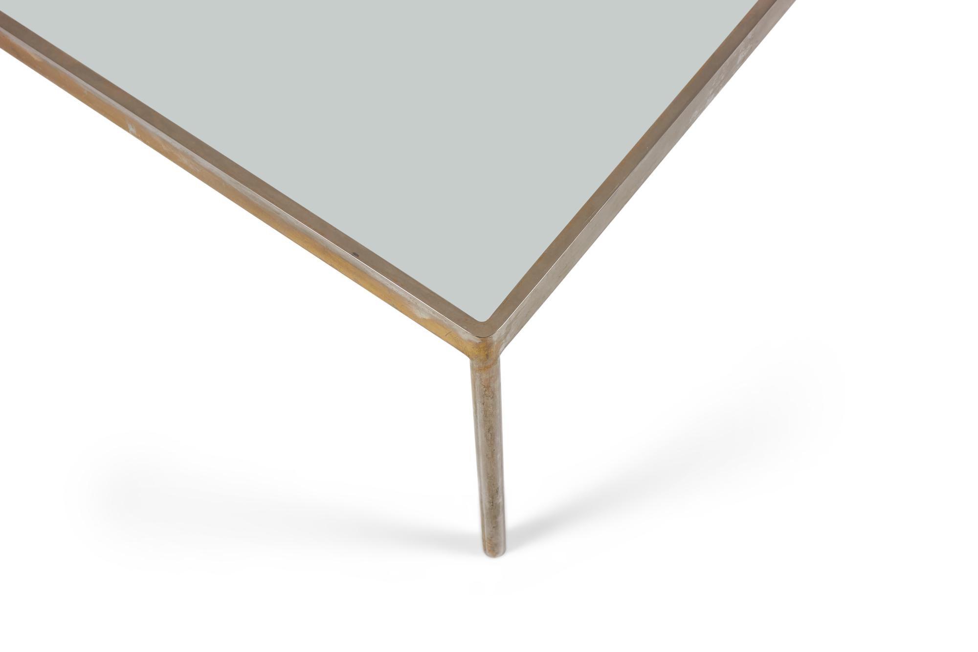 Metal Kibrel S. Terry for Scope Reductive Square Nickel Cocktail / Coffee Table For Sale