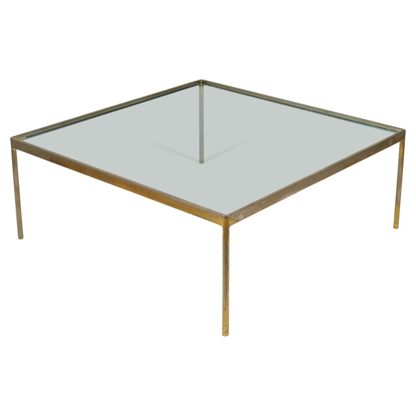 Kibrel S. Terry for Scope Reductive Square Nickel Cocktail / Coffee Table For Sale