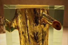 Table d'appoint Kibu Cube Crystal Clear Resin End Table