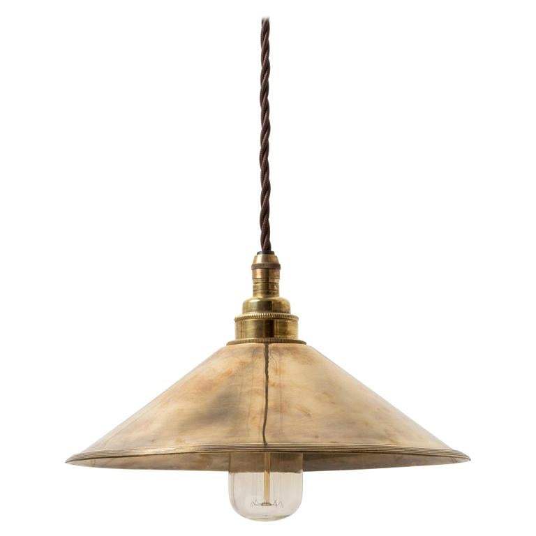 The Jamb Kick Light with Reeded Shade in an Art Deco Style For Sale
