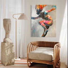 "Towards" - Acrylic Figurative Painting by Swedish Artist Kicki Edgren, 2022