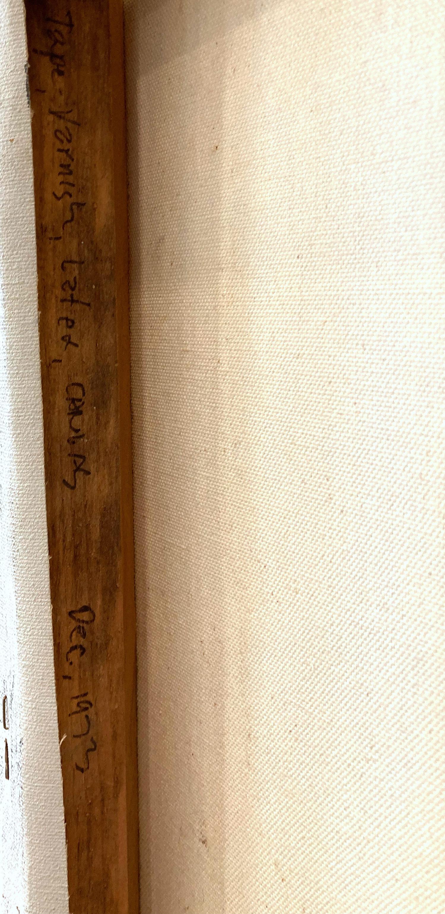 « Radio City Music Hall », peinture géométrique sur toile avec diptyque doré en vente 11