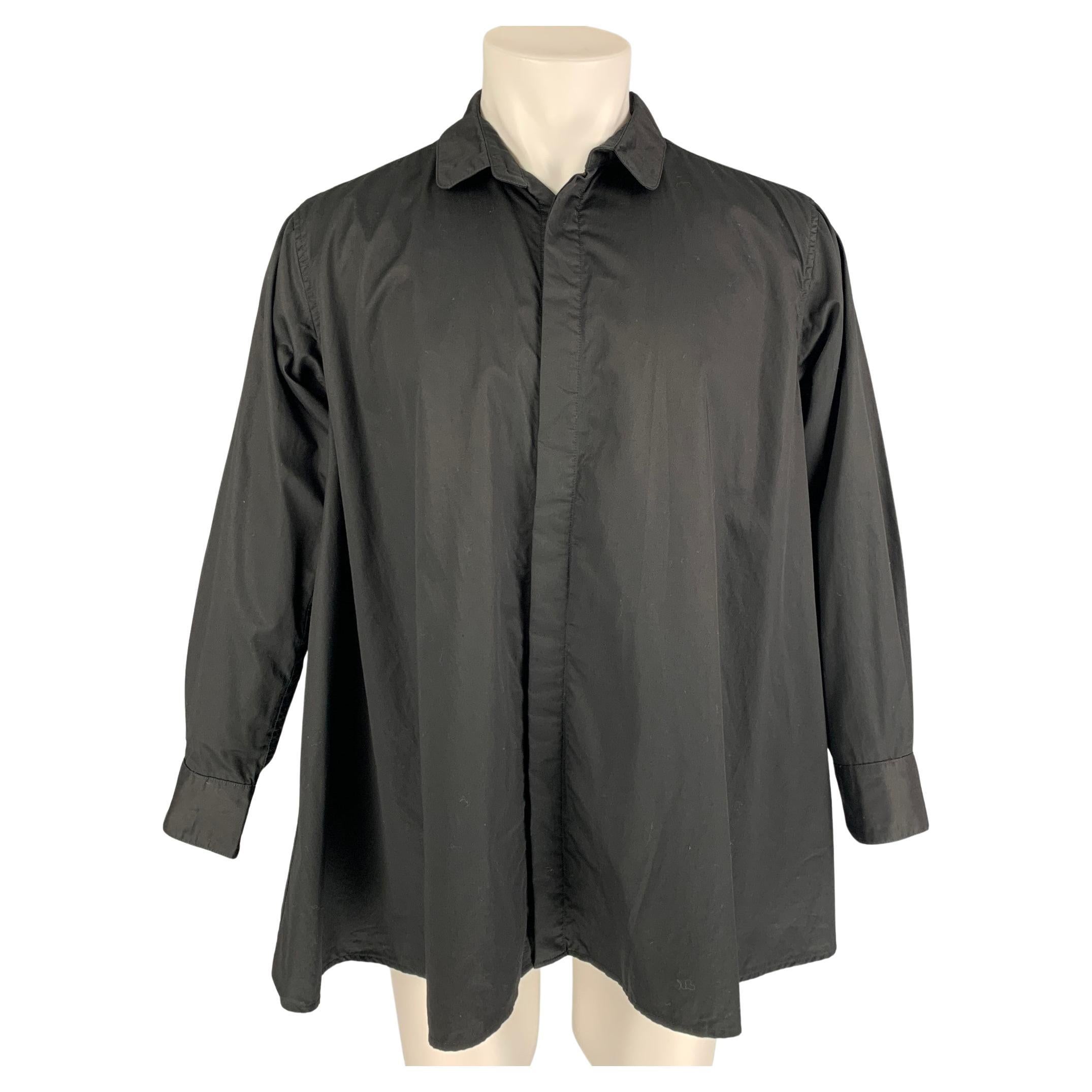 KIDILL Size S Black Cotton Oversized Long Sleeve Shirt