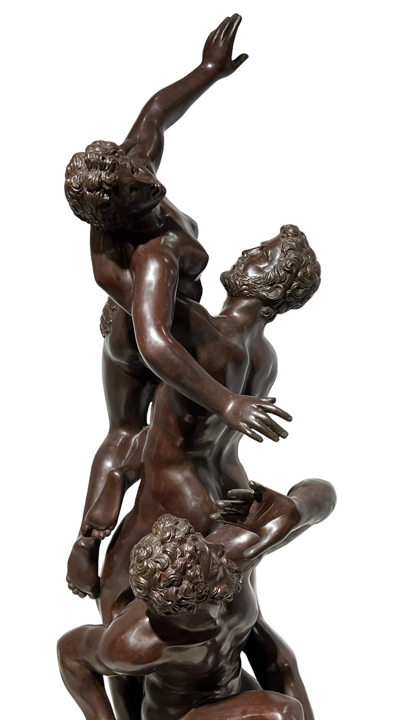 Kidnap of The Sabine Grand Tour Bronze Sculpture Manner of Giambologna For Sale 1