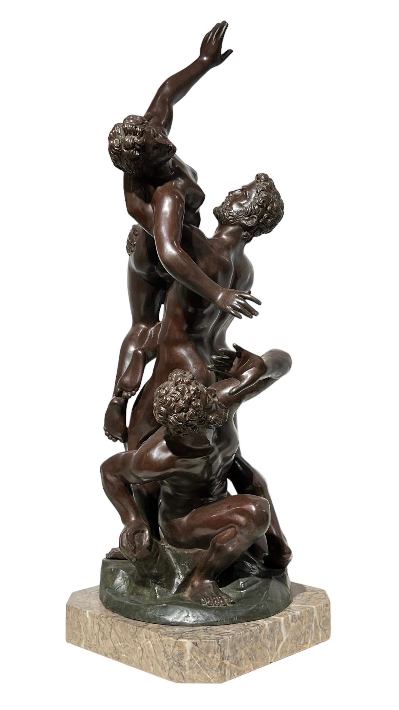 Kidnap of The Sabine Grand Tour Bronze Sculpture Manner of Giambologna For Sale 2