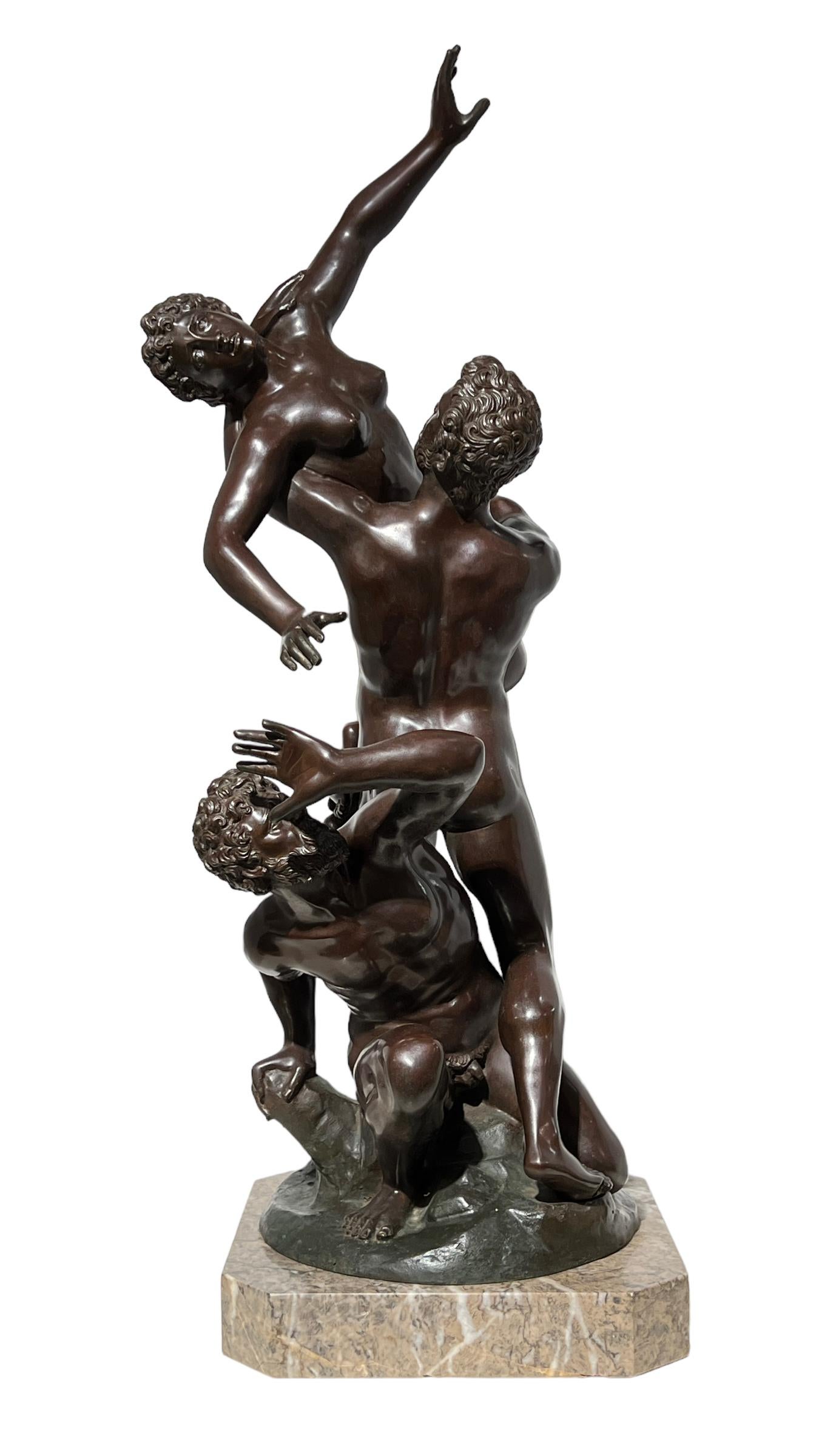 Kidnap of The Sabine Grand Tour Bronze Sculpture Manner of Giambologna For Sale 3
