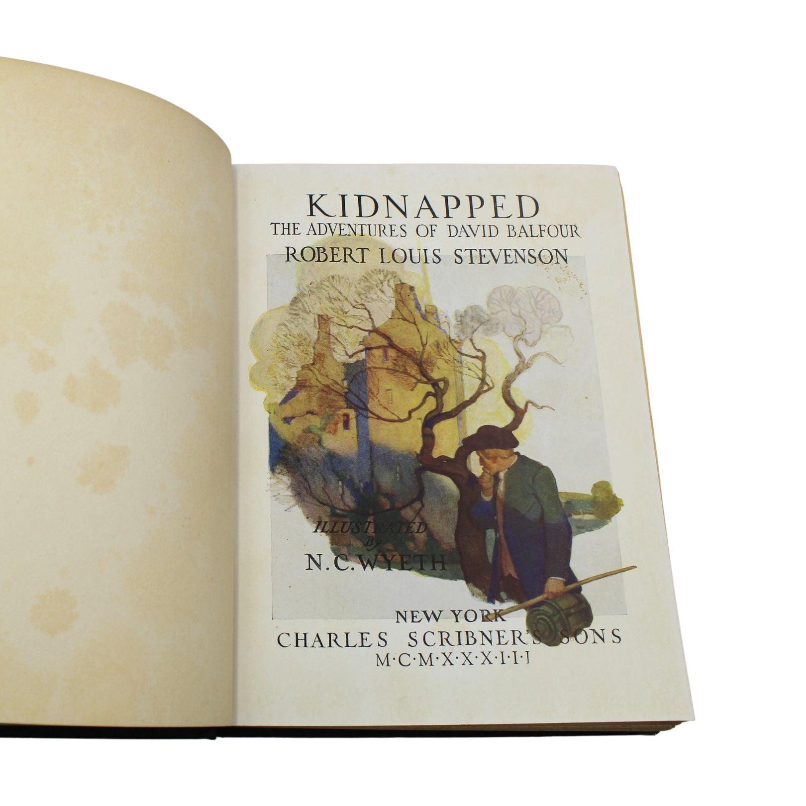 Kidnapped by Robert Louis Stevenson, Illustrated by N. C. Wyeth, 1933 In Good Condition For Sale In Colorado Springs, CO