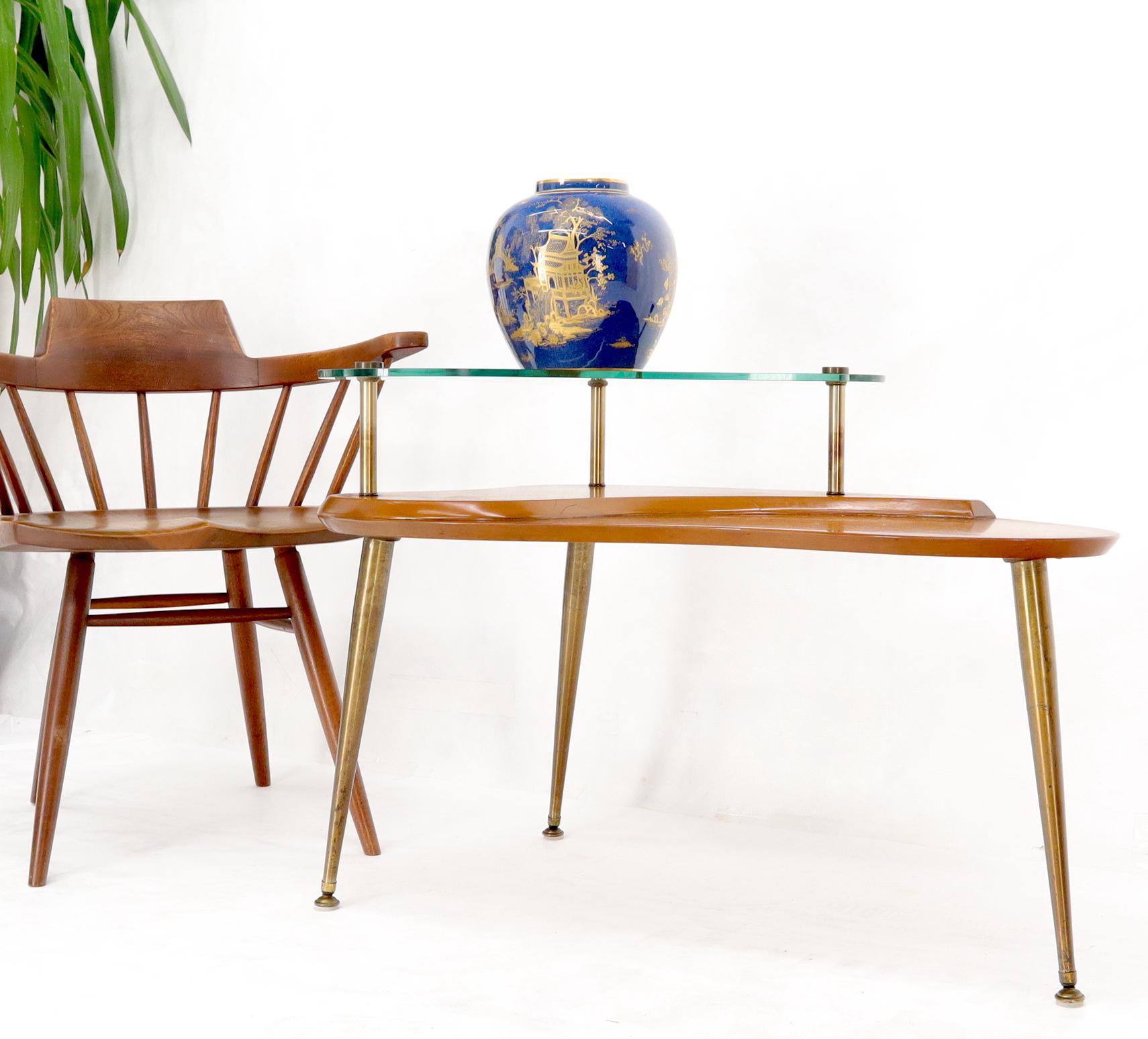 glass two tier coffee table