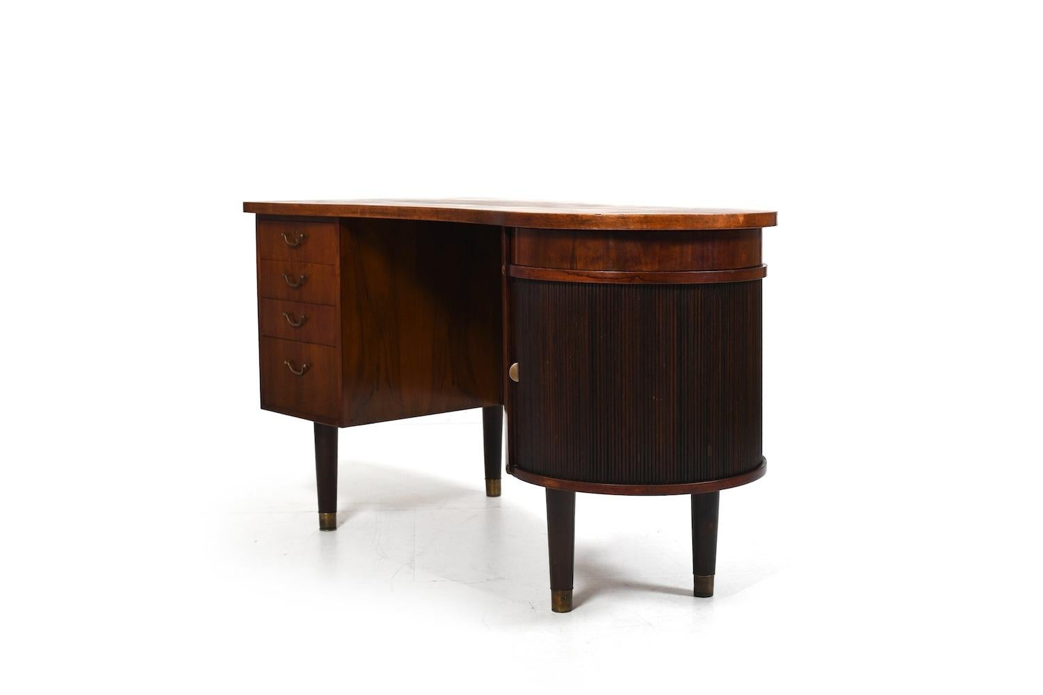 Kidney Desk Model No. 54 by Feldballes Møbelfabrik 1950s 3