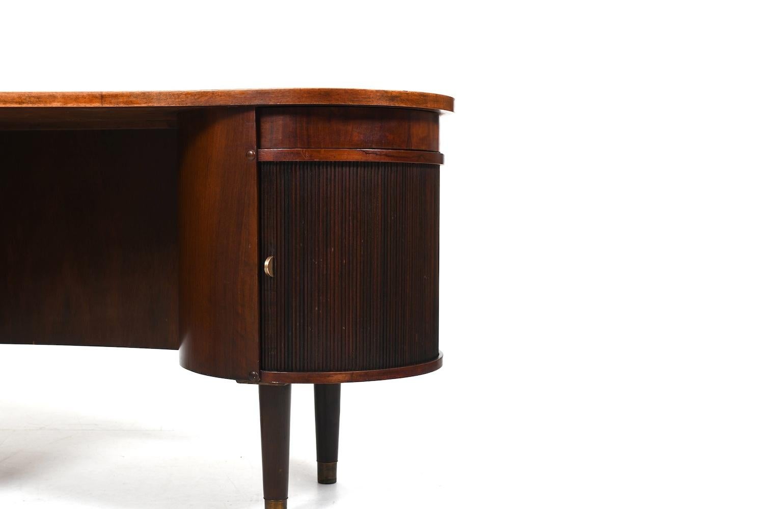 Danish Kidney Desk Model No. 54 by Feldballes Møbelfabrik 1950s