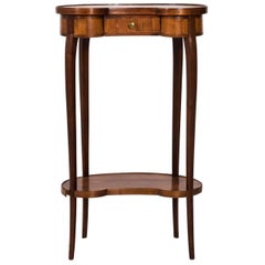Kidney Shape French Tulipwood Side Table, circa Early 20th Century