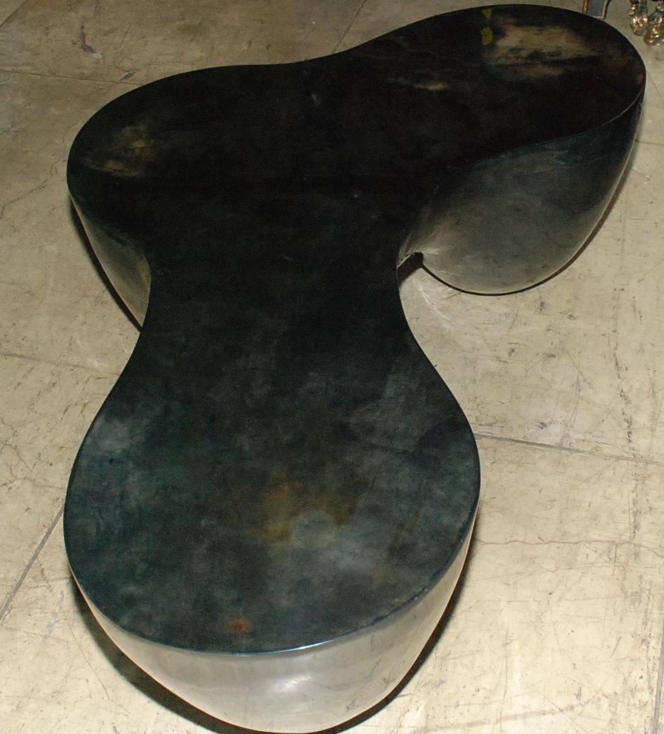 Kidney Shape Parchment Coffee Table 2