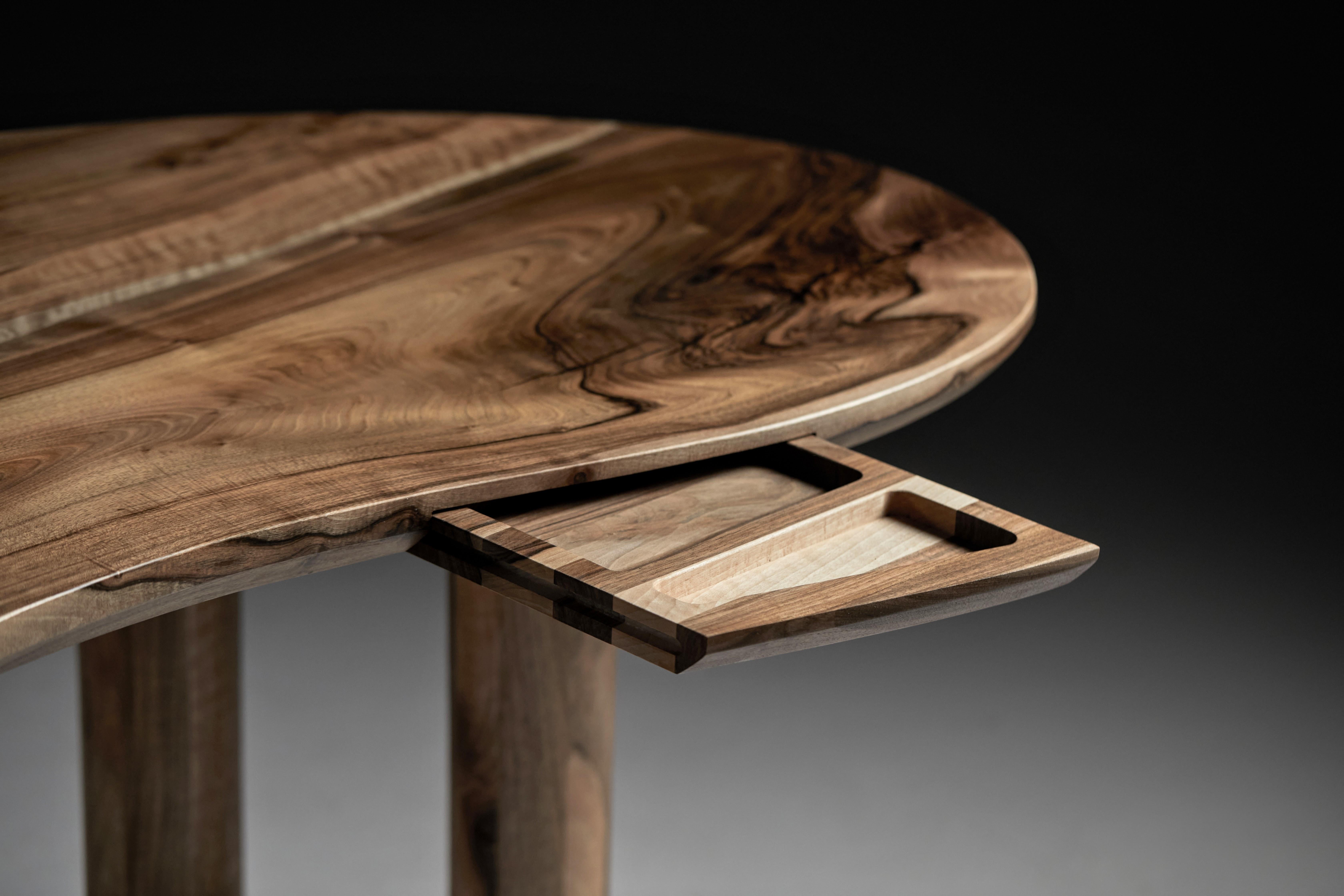 English Kidney Shaped Desk in Walnut by Jonathan Field For Sale