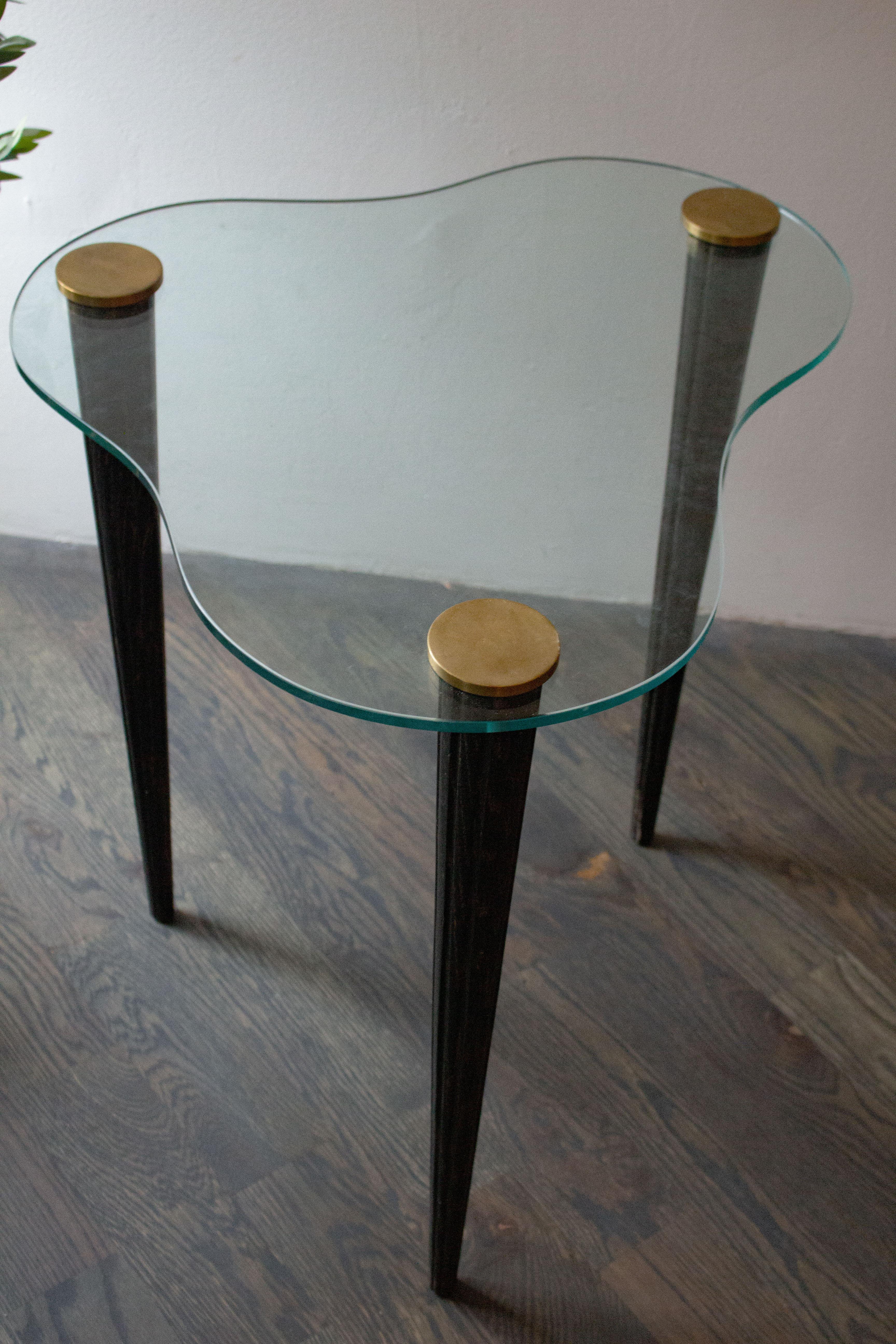 Art Deco Kidney-Shaped Side Table in the Style of Gilbert Rohde