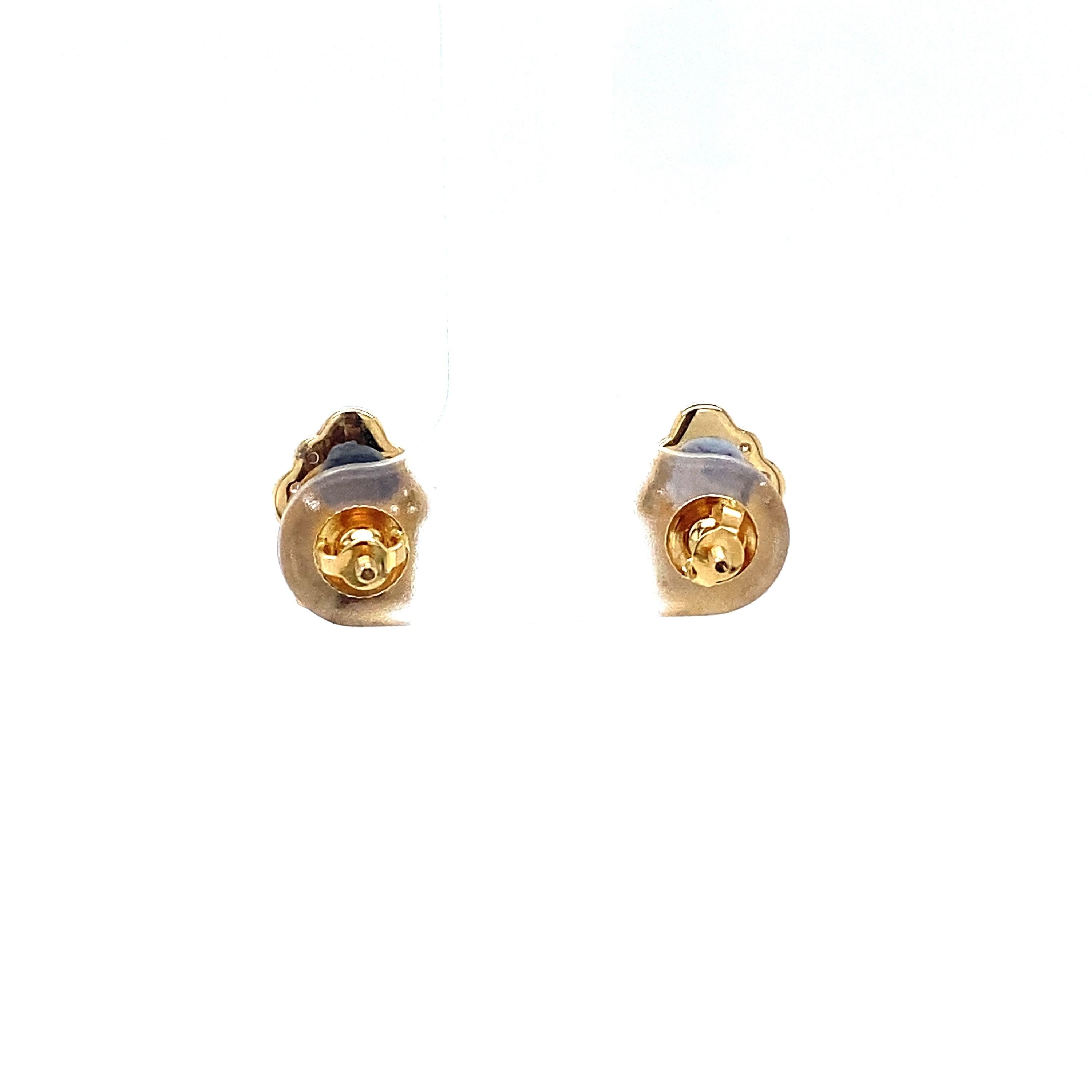 Kids Enameled Cupcake Diamond Stud Earrings in 14K Solid Gold (Certified) en vente 2