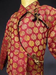 Kid's Kadjar jacket in gold silk lampas - Persia 19th