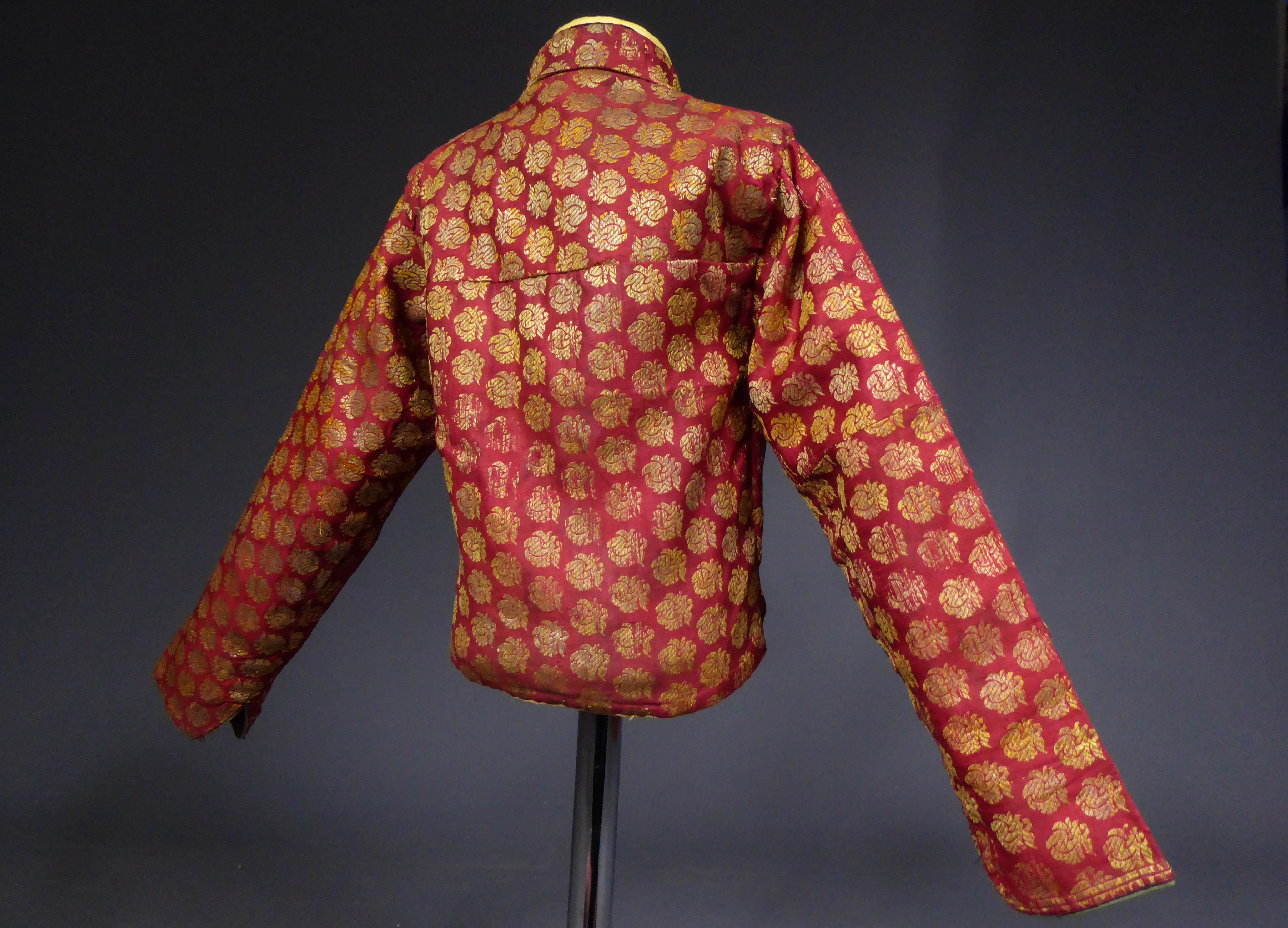 Kid's Kadjar jacket in gold silk lampas - Persia 19th 3