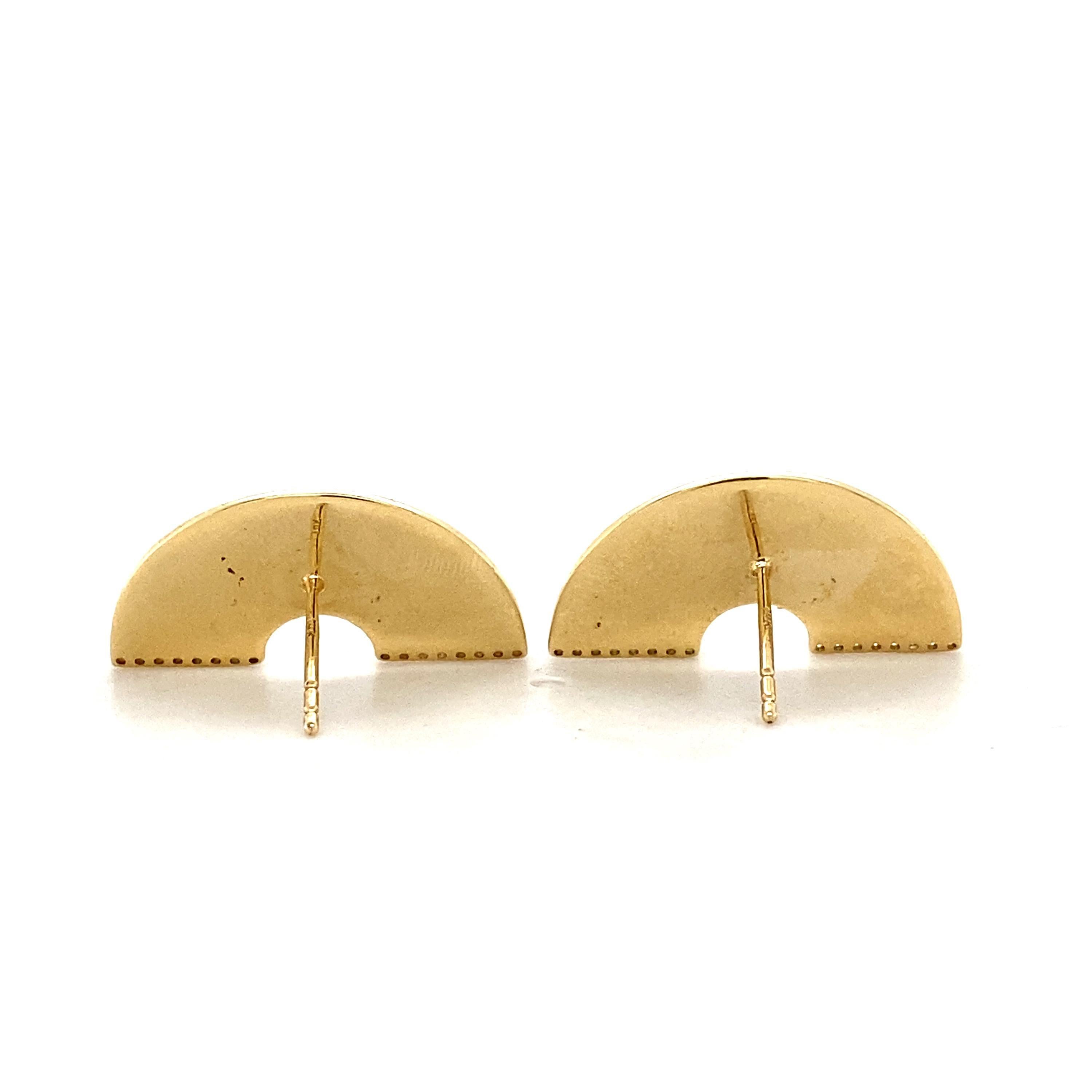 Boucles d'oreilles enfants Rainbow Diamonds en or massif 14K (certifié) Neuf - En vente à New Delhi, DL