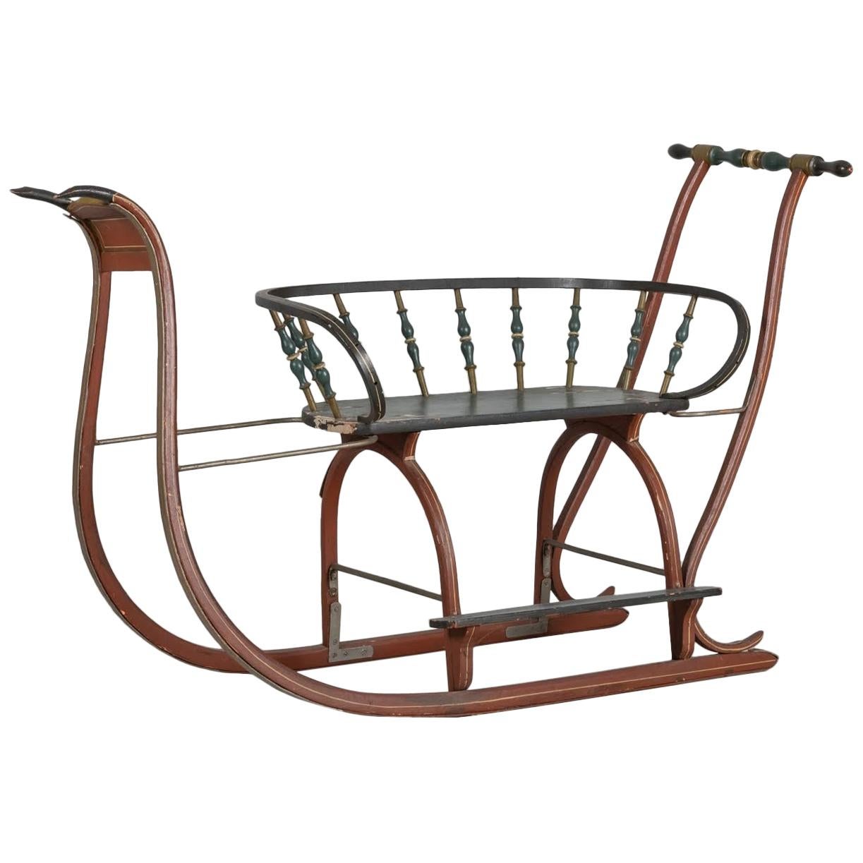 Kids Sled, Engadine, Late 1800 For Sale