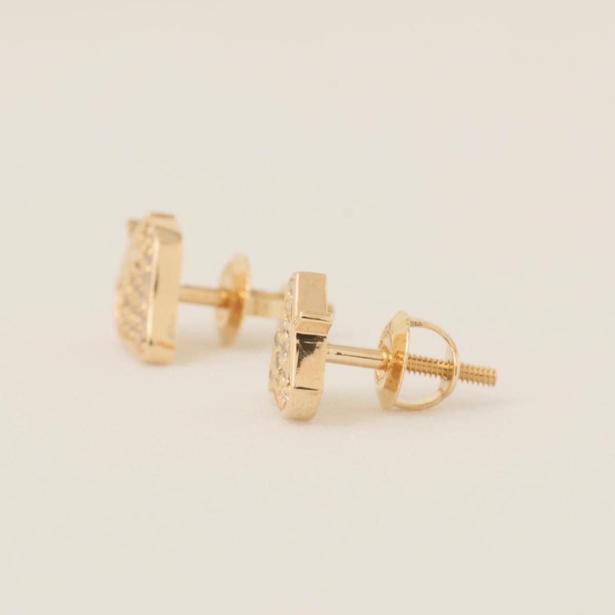 Kids Strawberry Diamond Stud Earrings in 14k Solid Gold (Certified) In New Condition For Sale In New Delhi, DL