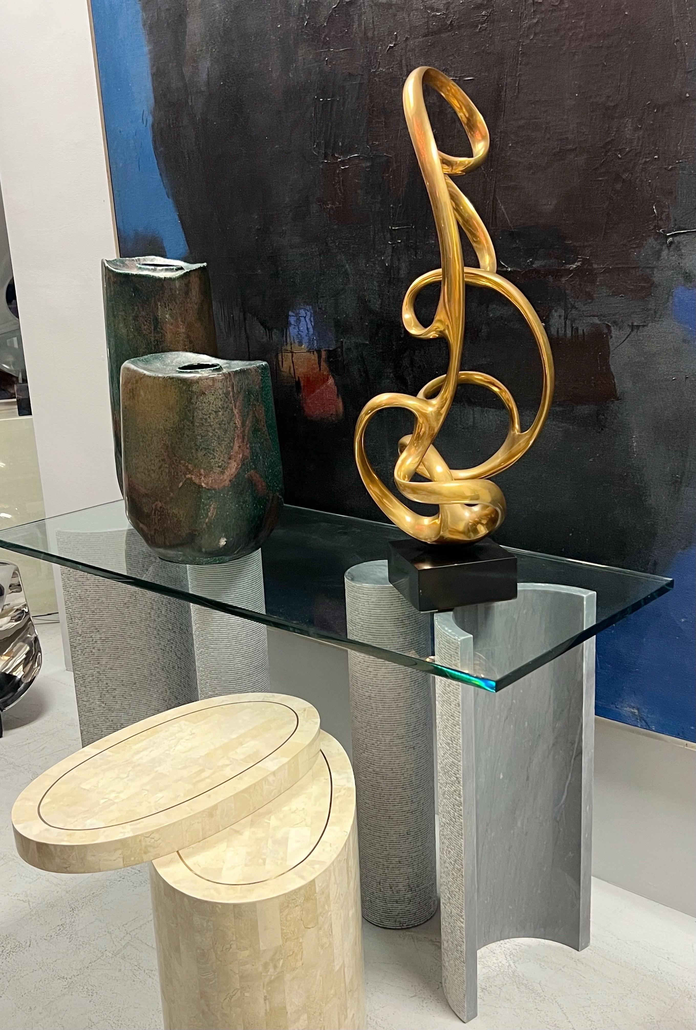 Kieff Antonio Grediaga Large Abstract Bronze Sculpture 1/5 1