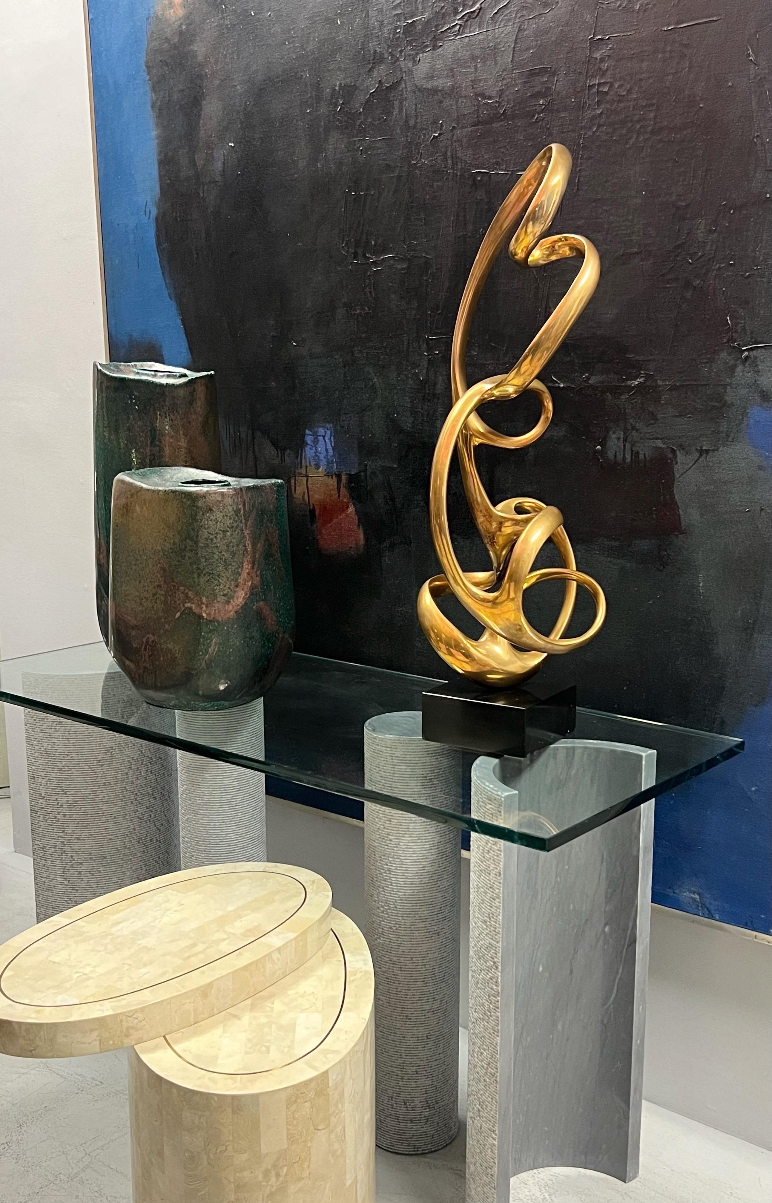 Kieff Antonio Grediaga Large Abstract Bronze Sculpture 1/5 3