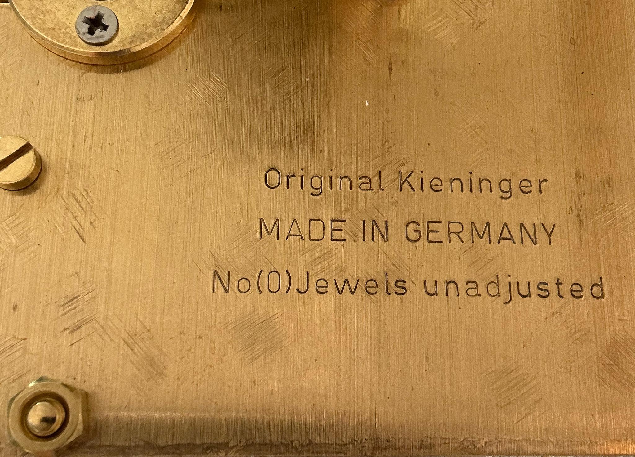 Late 20th Century Kieninger 8-Bell Carillon Wall Clock, 1975 Germany