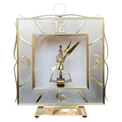 Kieninger & Obergfell German Regency Brass Mantel Clock