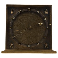 Retro Kienzle German Mid-Century Modern Bronze Table Clock