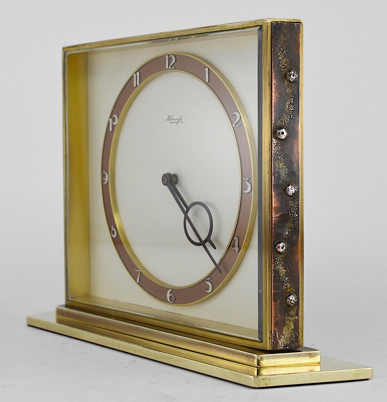 Mid-Century Modern Kienzle German Midcentury Table Clock, 1950s For Sale