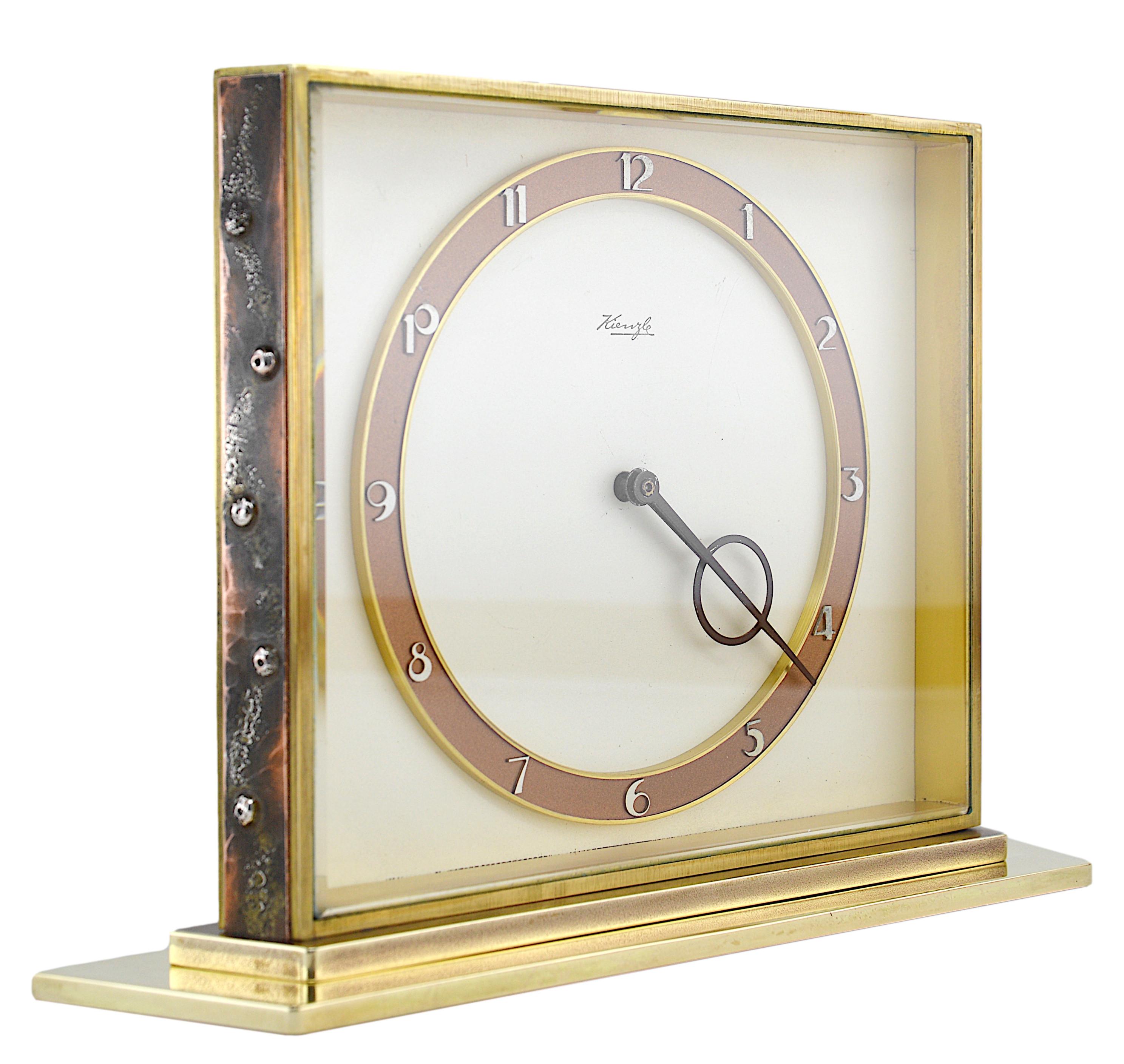 Kienzle German Midcentury Table Clock, 1950s For Sale 1