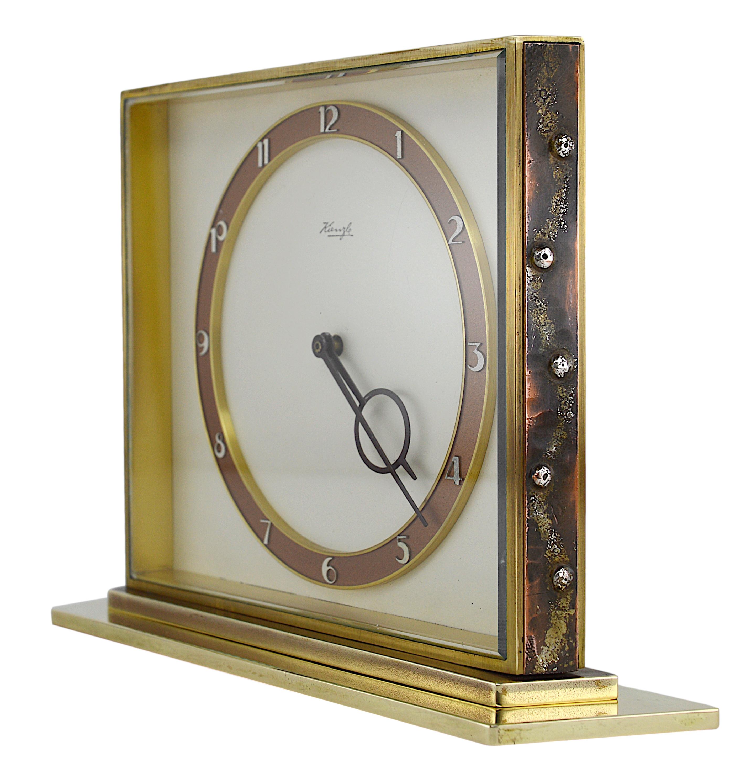 Kienzle German Midcentury Table Clock, 1950s For Sale 2