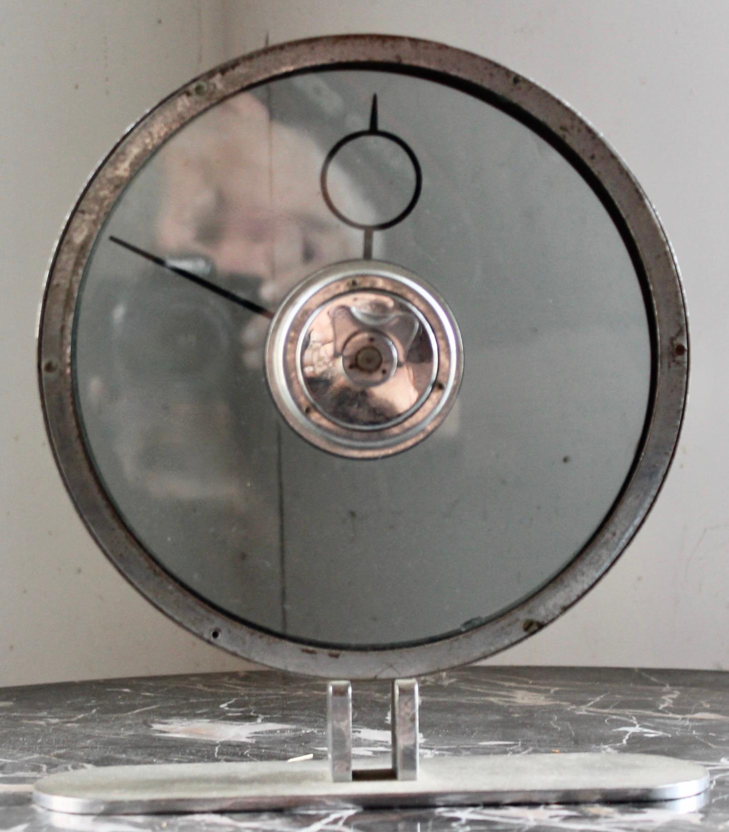 Placcato Kienzle, Heinrich Moller per Kienzle 1932 Orologio da tavolo dell'era Bauhaus in vendita