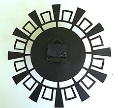 Kienzle Mid Century A Space Age Modern Metall Batterie Wanduhr Deutschland 1960er Jahre