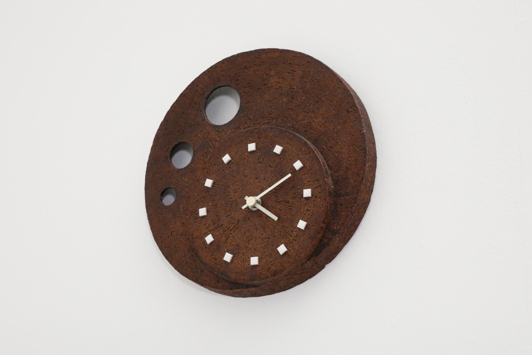 Kienzle Uhren Brutalist Wall Mount Ceramic Clock, 1970s German For Sale 5