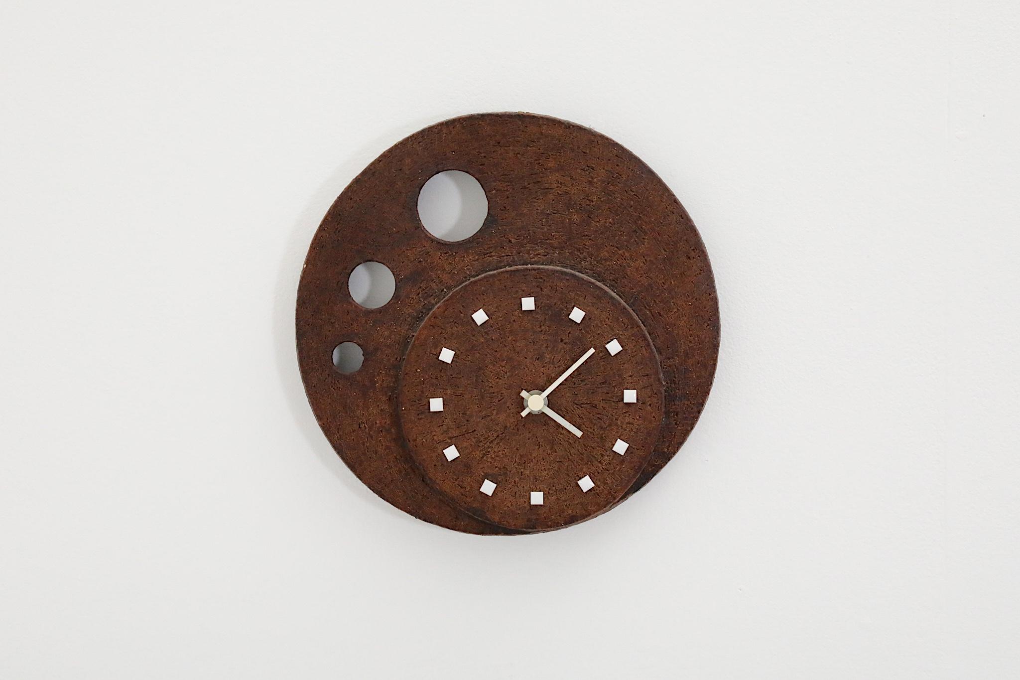 Kienzle Uhren Brutalist Wall Mount Ceramic Clock, 1970s German For Sale 9