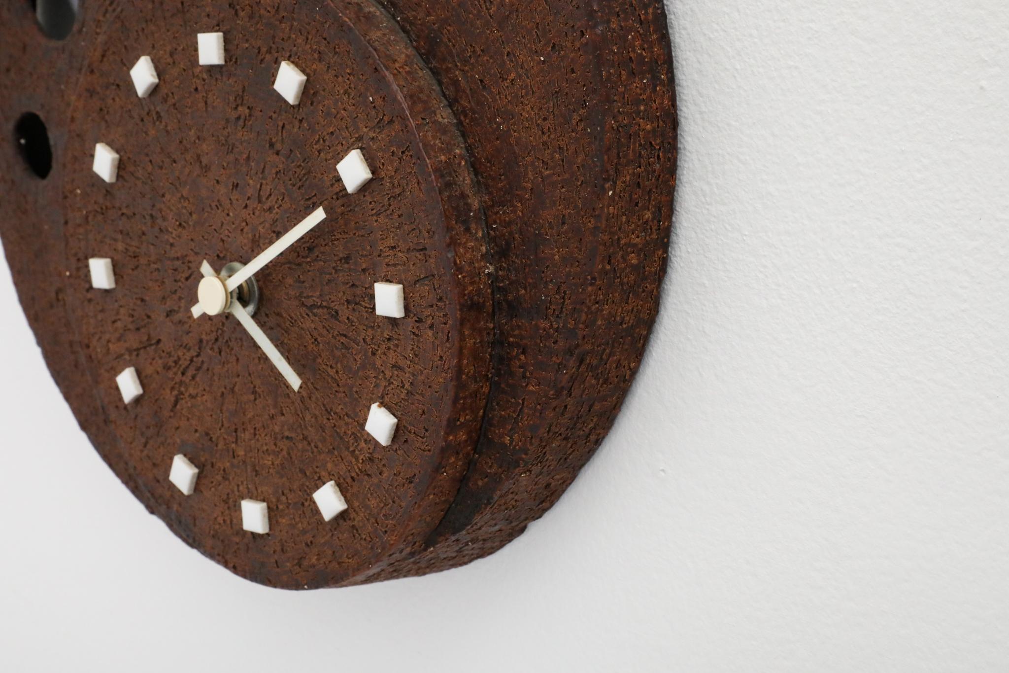 Kienzle Uhren Brutalist Wall Mount Ceramic Clock, 1970s German For Sale 4