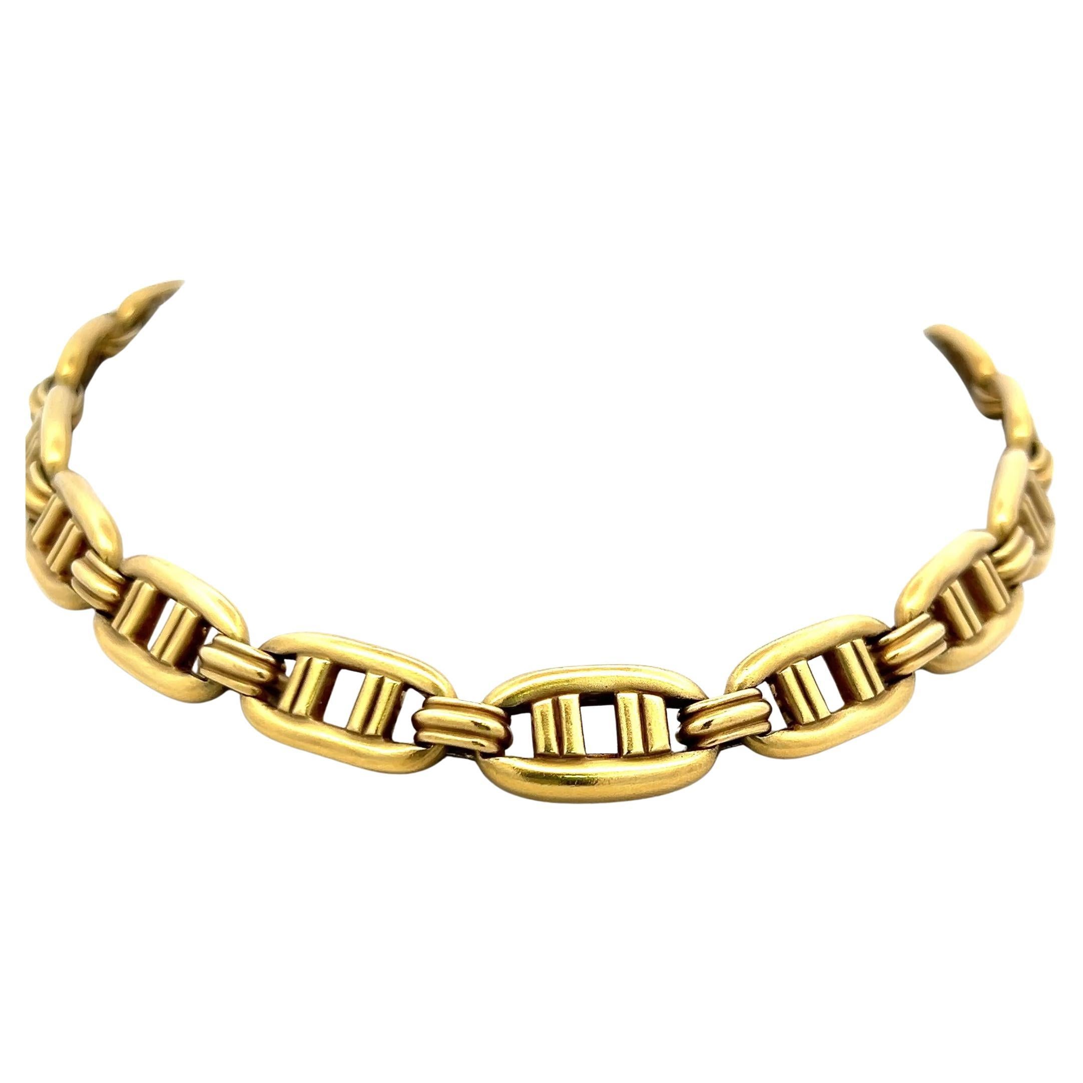 Collana A Link in oro giallo 18 carati Kieselsein Corde Vintage 125,60 grammi
