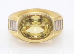 Kieselstein-Cord Goldring mit 1,15 Karat Diamant und Chrysoberyll