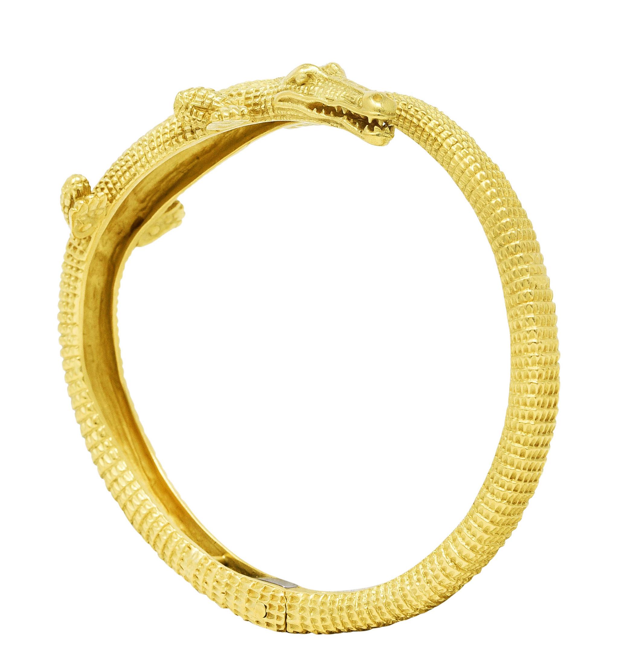 Kieselstein-Cord 18 Karat Gold Alligator-Armreif 4