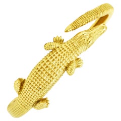 Kieselstein-Cord 18 Karat Gold Alligator-Armreif