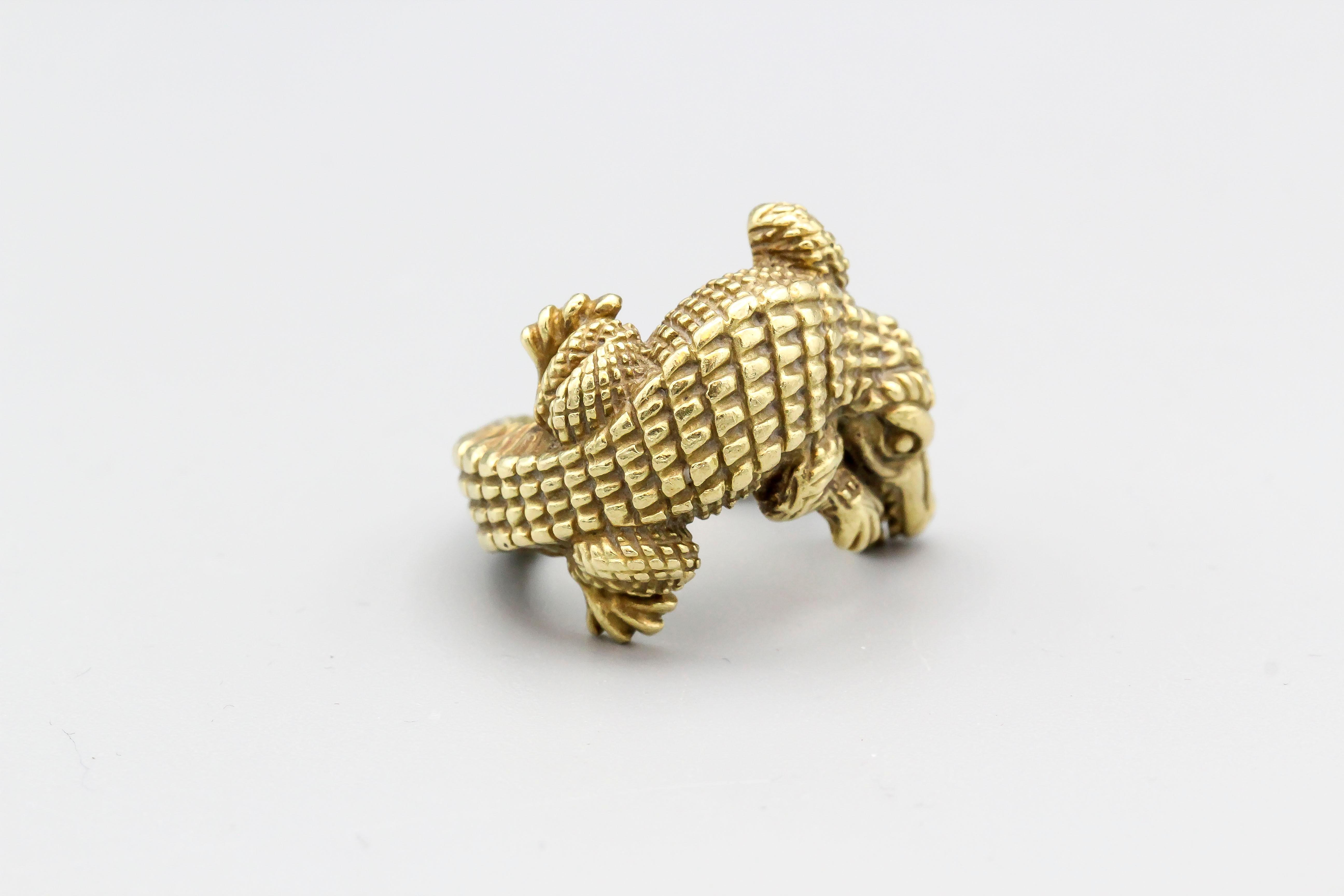 alligator ring gold