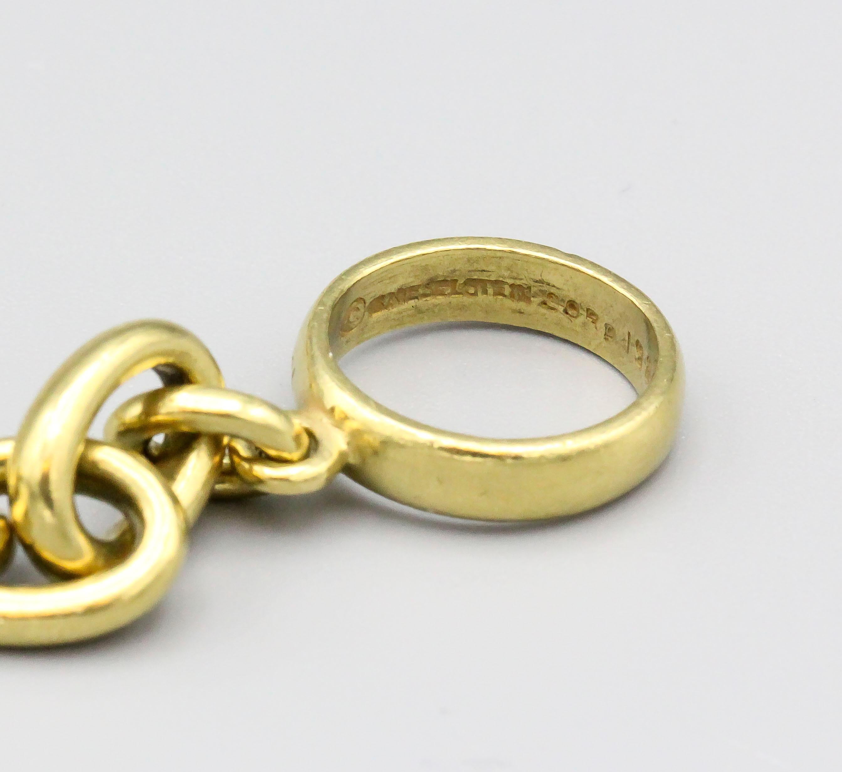 Kieselstein-Cord 18 Karat Gold Toggle Link Necklace Bon état - En vente à New York, NY