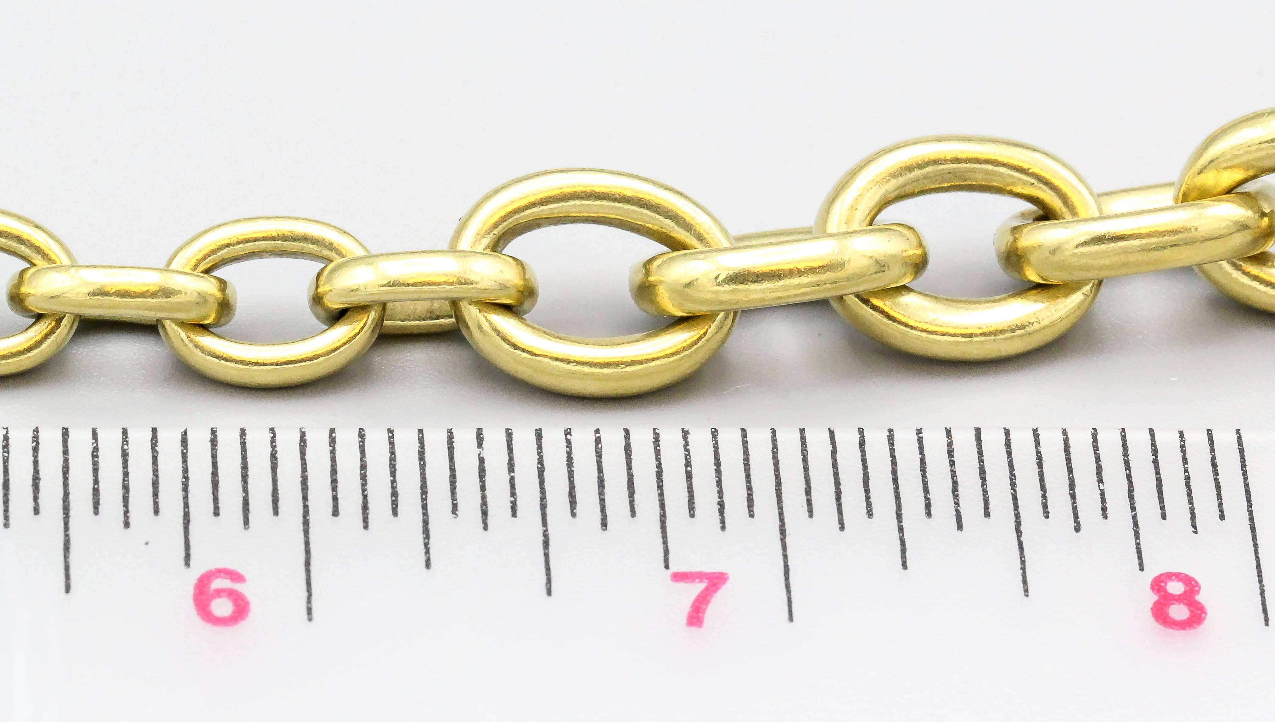 Kieselstein-Cord 18 Karat Gold Toggle Link Necklace Unisexe en vente