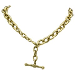 Kieselstein-Cord 18 Karat Gold Toggle Link Necklace