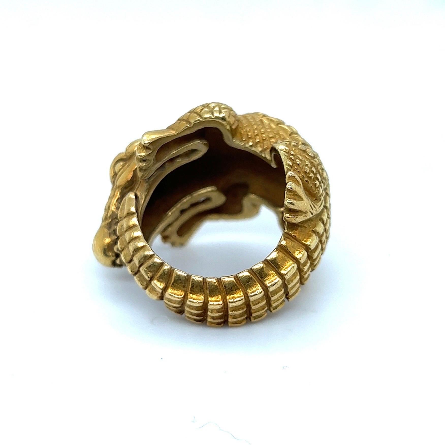 alligator ring gold