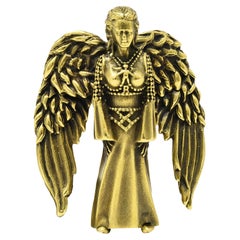 Kieselstein-Cord 18 Karat Yellow Gold Articulated Angel Vintage Pendant Brooch